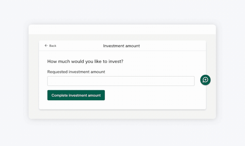 An LP leaving an inline comment on an investment amount.
